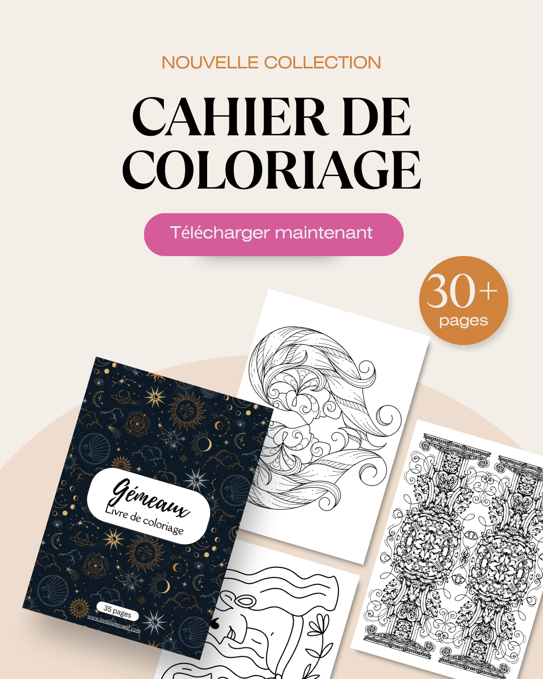 Cahier de coloriage pour adultes - Coloriage anti stress