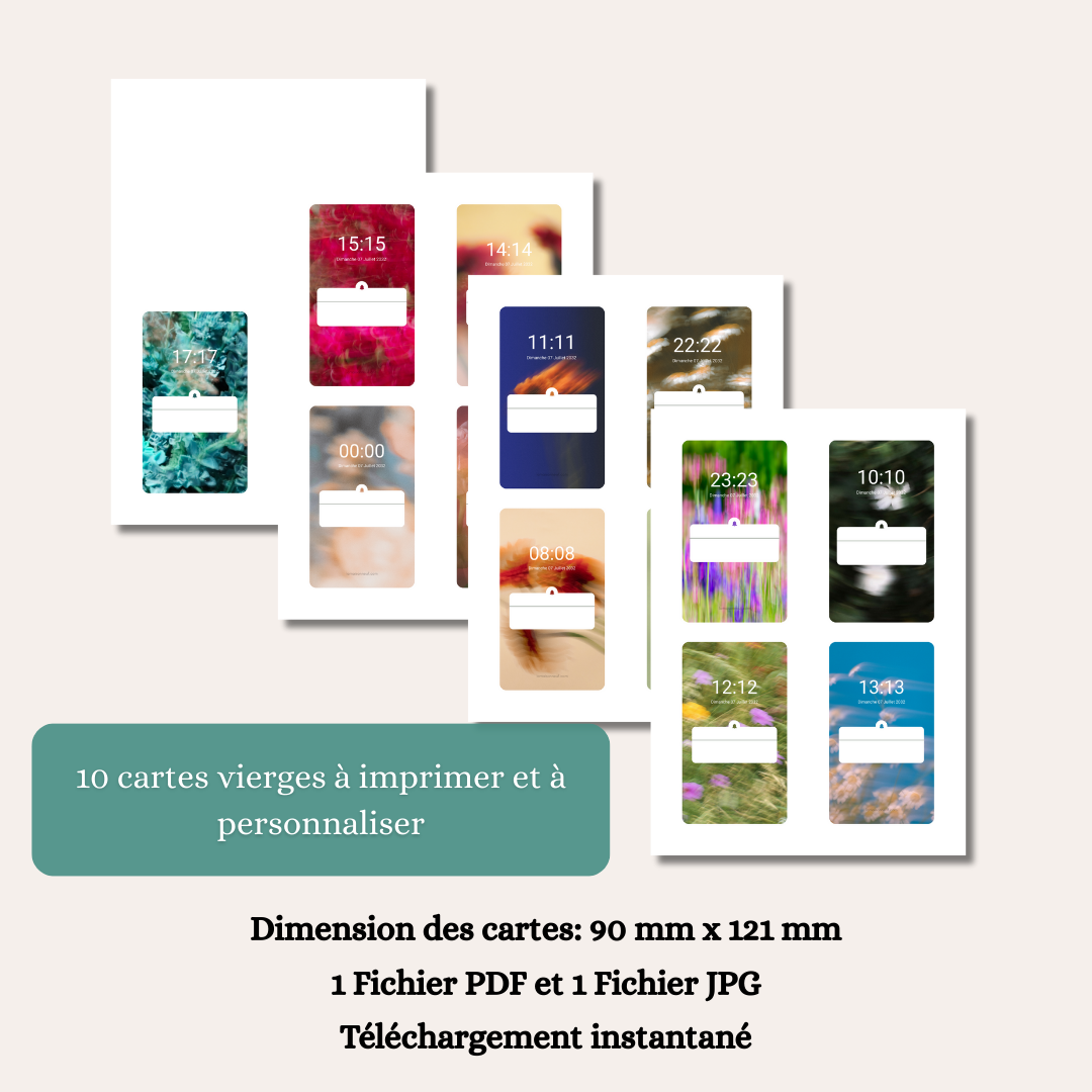 Affirmations positives pour manifester – 140 cartes à télécharger + 14 cartes personnalisables