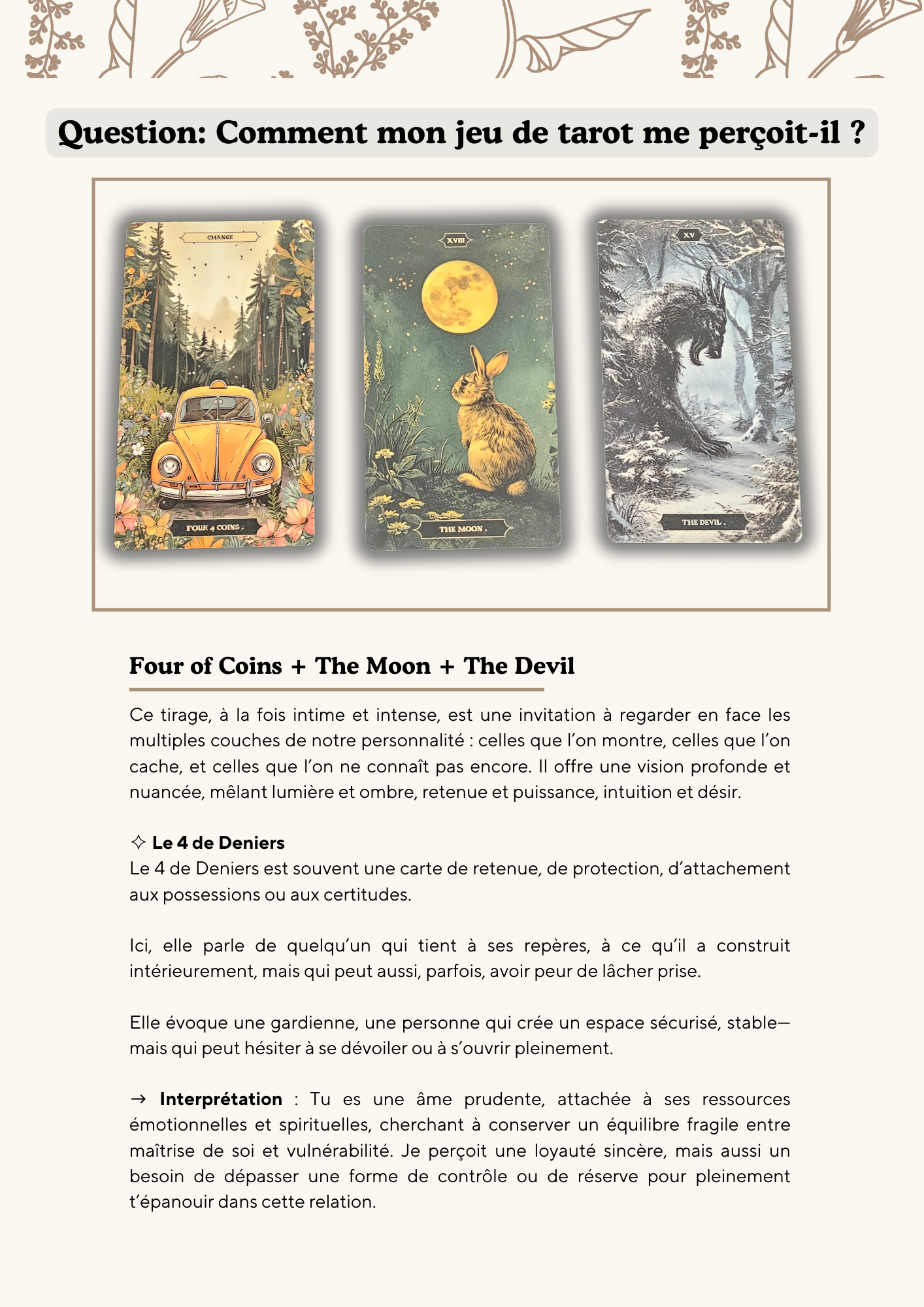 exemple tirage de cartes