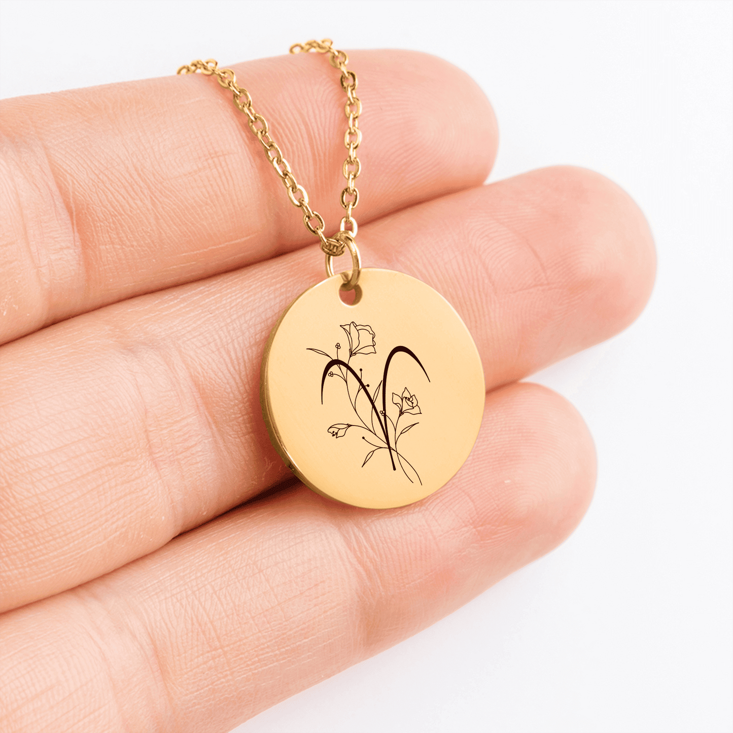 Collier Signe Astrologique avec Fleur de Naissance